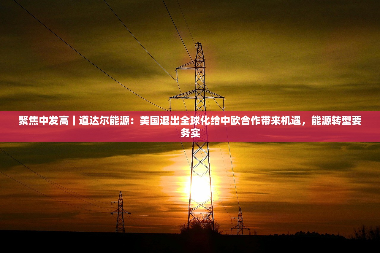 聚焦中发高｜道达尔能源：美国退出全球化给中欧合作带来机遇，能源转型要务实