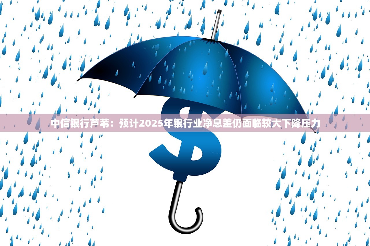 中信银行芦苇：预计2025年银行业净息差仍面临较大下降压力