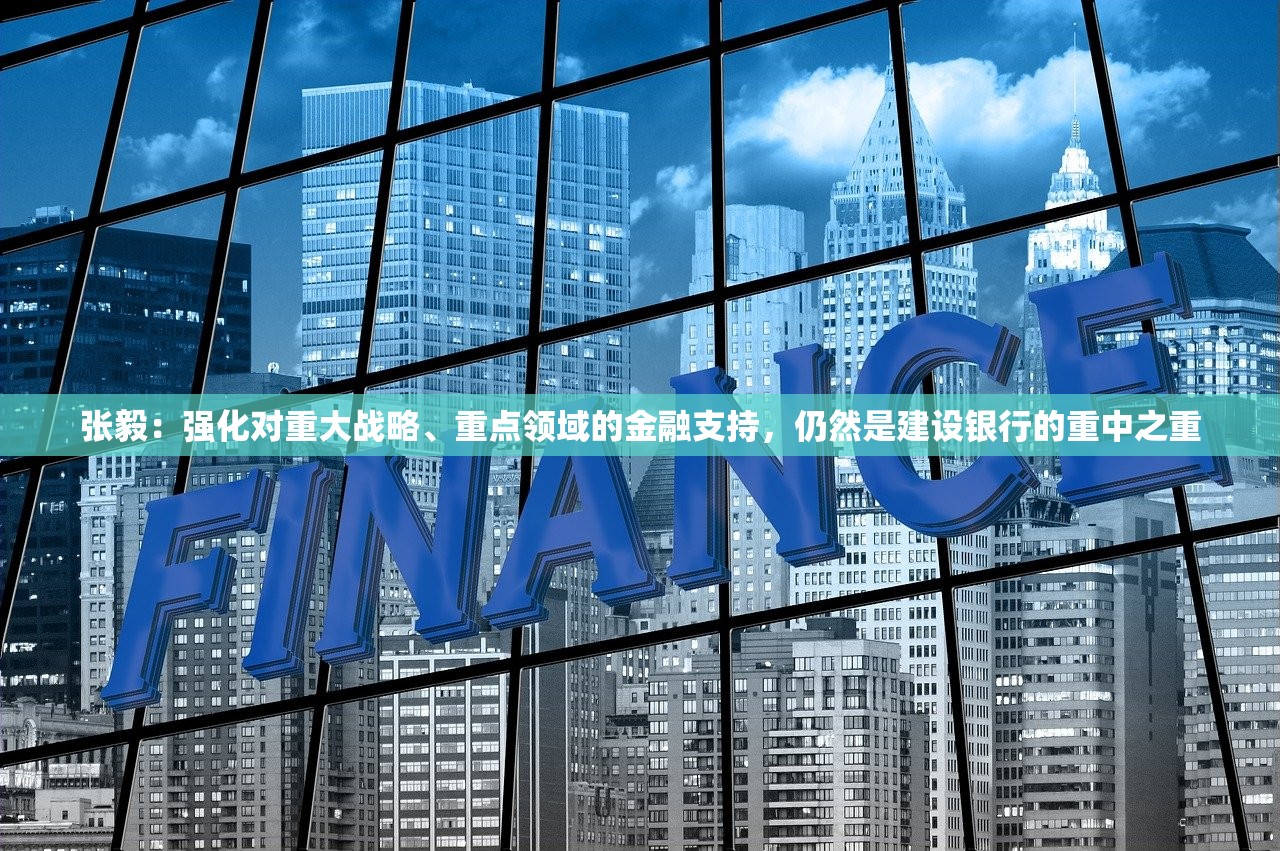 张毅：强化对重大战略、重点领域的金融支持，仍然是建设银行的重中之重
