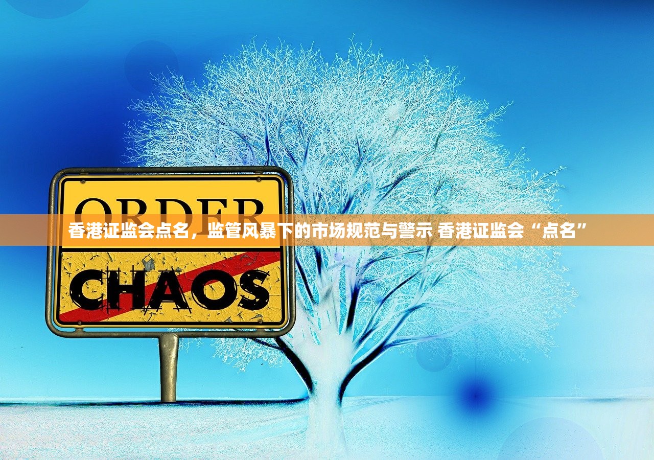 香港证监会点名，监管风暴下的市场规范与警示 香港证监会“点名”