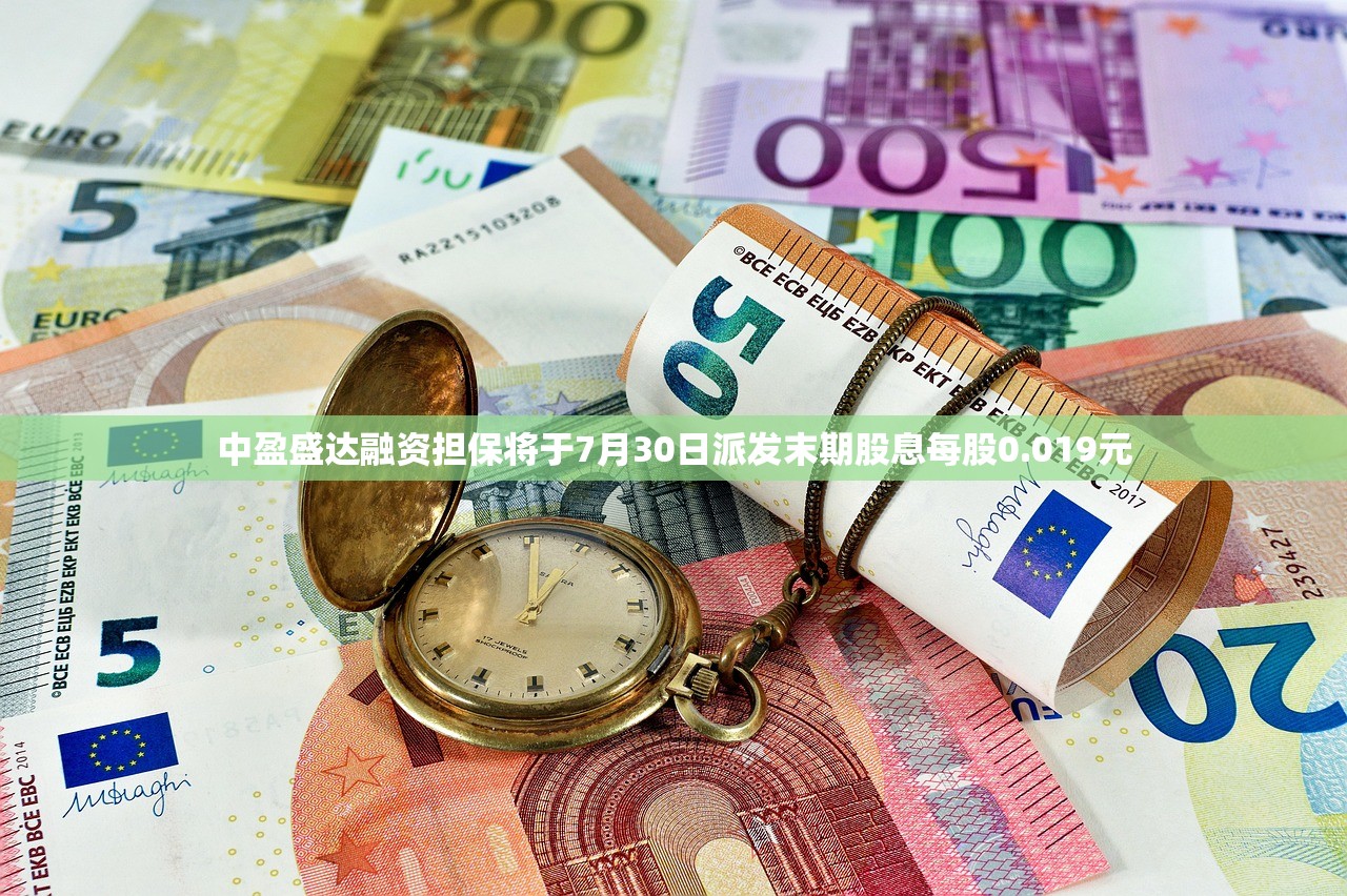中盈盛达融资担保将于7月30日派发末期股息每股0.019元